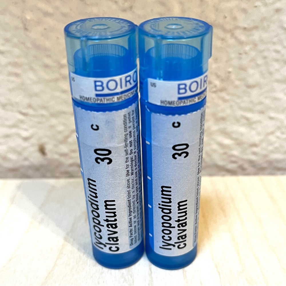 2 tubes Boiron Lycopodium Clatum 30 c like new full tubes. Homeopathic.